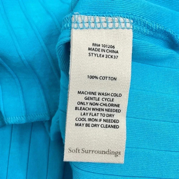 Soft Surroundings Blue Coastal Top Size Large - Picture 5 of 6